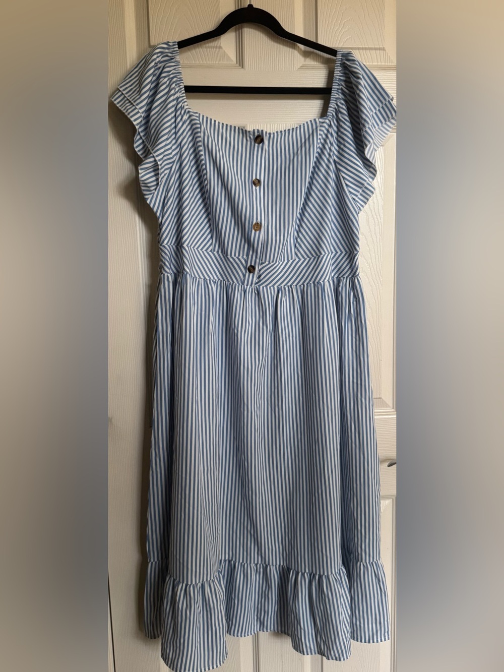 NWOT Blue and White Striped Midi Dress, Summer Dresses, Various Sizes